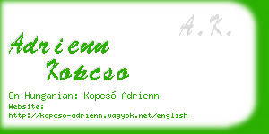 adrienn kopcso business card